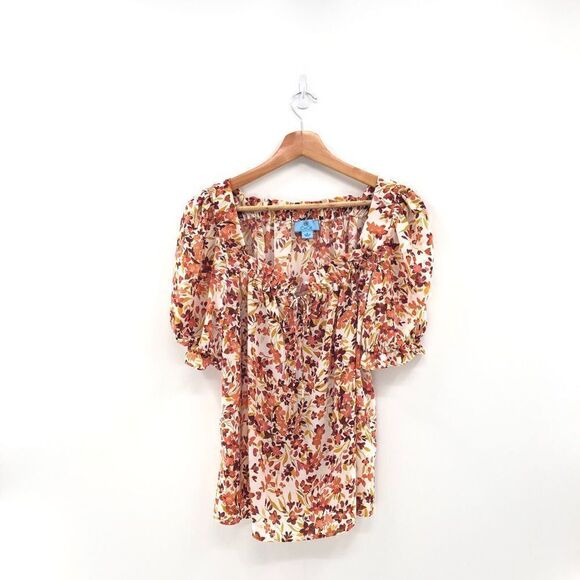 CECE Floral Keyhole Short Sleeve Blouse
CREAM/ ROSE/ YELLOW‎ - Picture 1 of 10